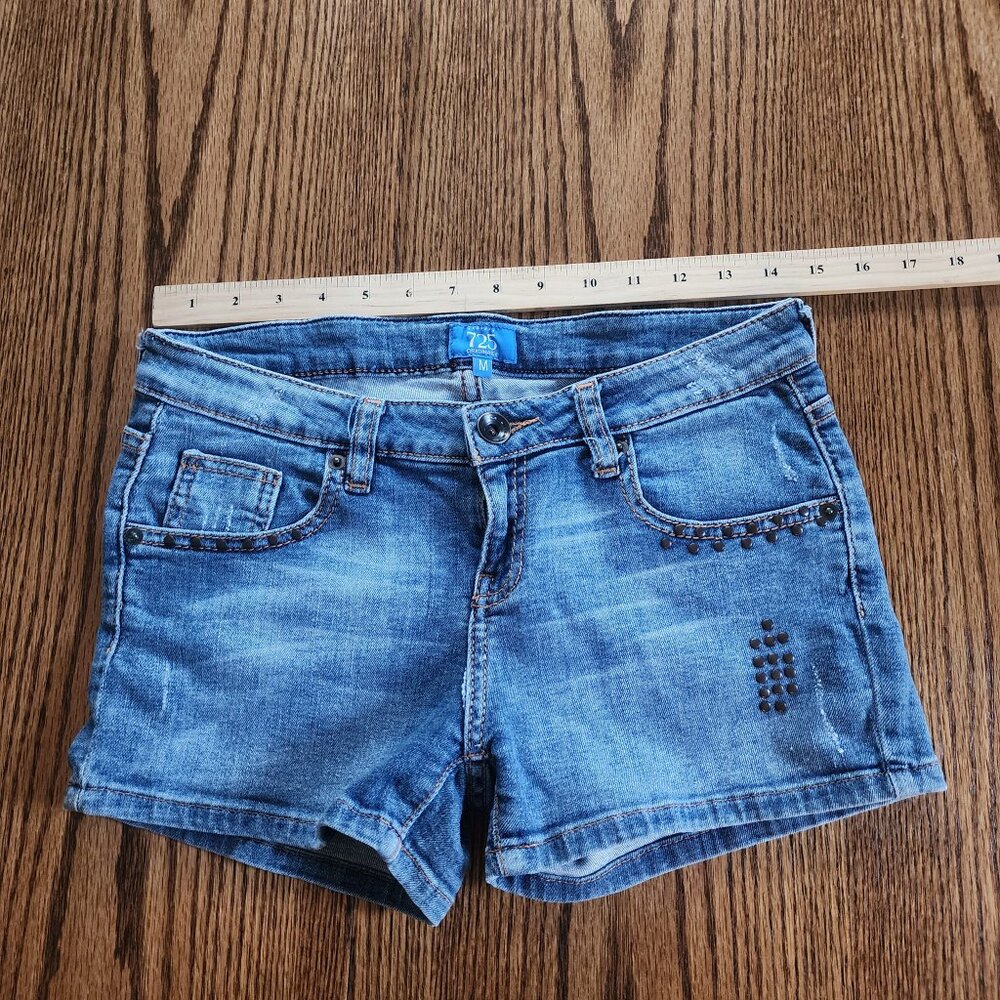 725 Originals Vintage y2k Jean Midi Shorts Women's Medium Low Rise - Picture 5 of 7